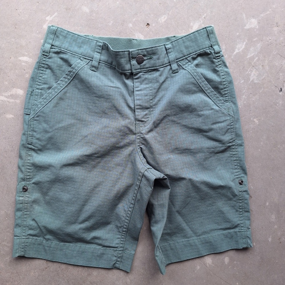 Carhartt Womens Ripstop Original Fit 104213 Musk Green Elastic Pull On Shorts 4